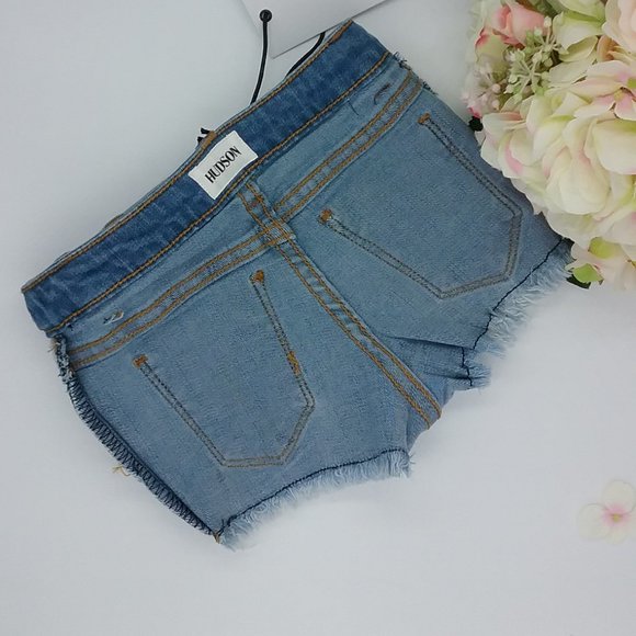 Hudson Flower Field Embroidered Denim Shorts - Picture 13 of 13